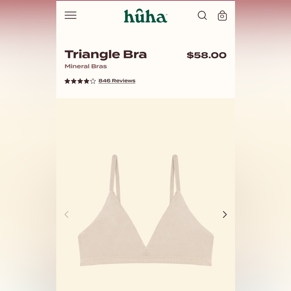 Two huha triangle tencel and modal bras